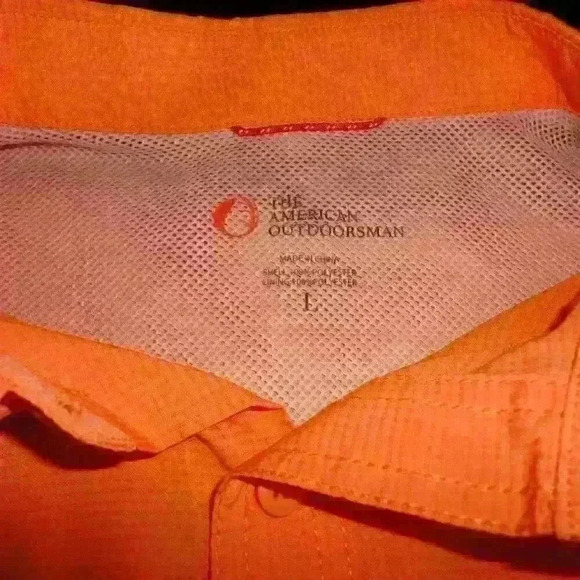 The Great Outdoorsman Men's breathable shirt orange - size large - Picture 2 of 3